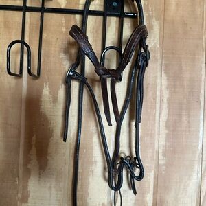 Brown Leather Western Horse Bridle